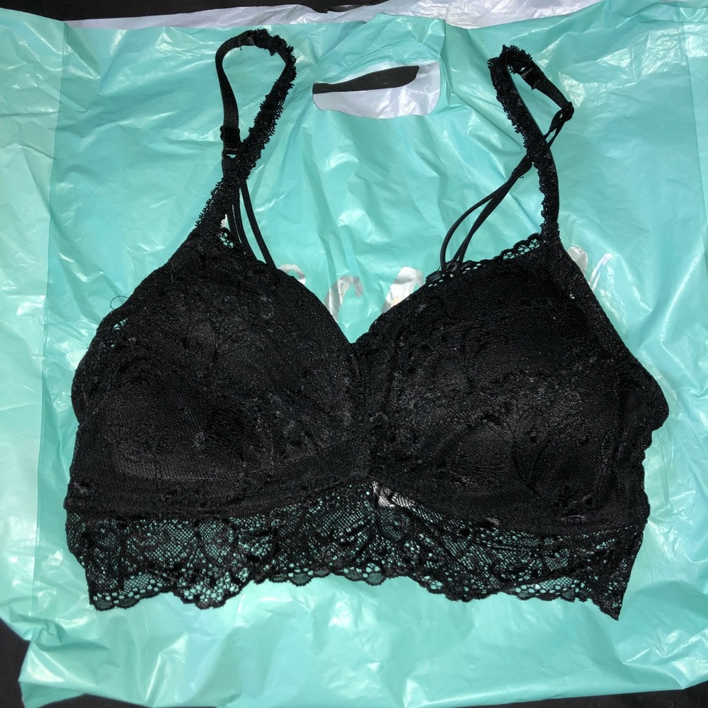 Black lace bralette